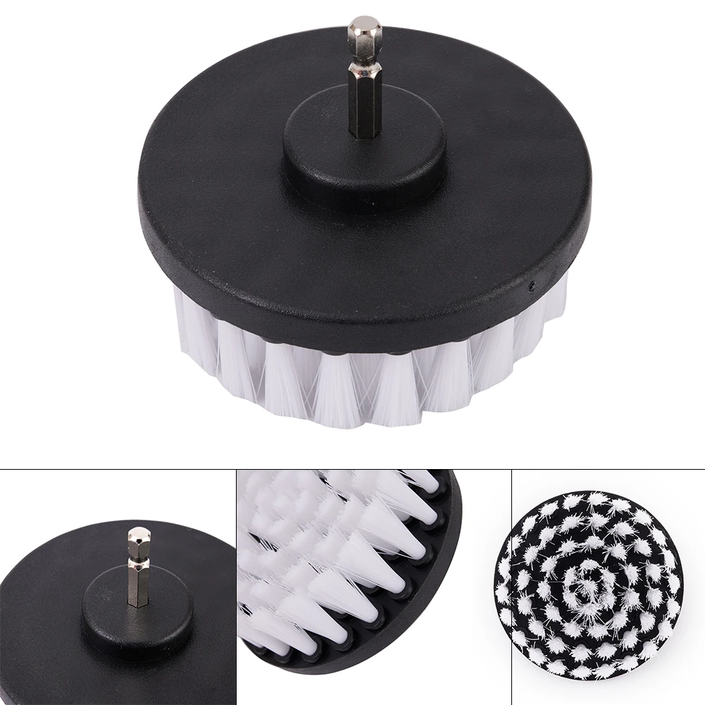 1pc Soft Drill Brush Attachment 4 inches For Cleaning Carpet Leather Upholstery