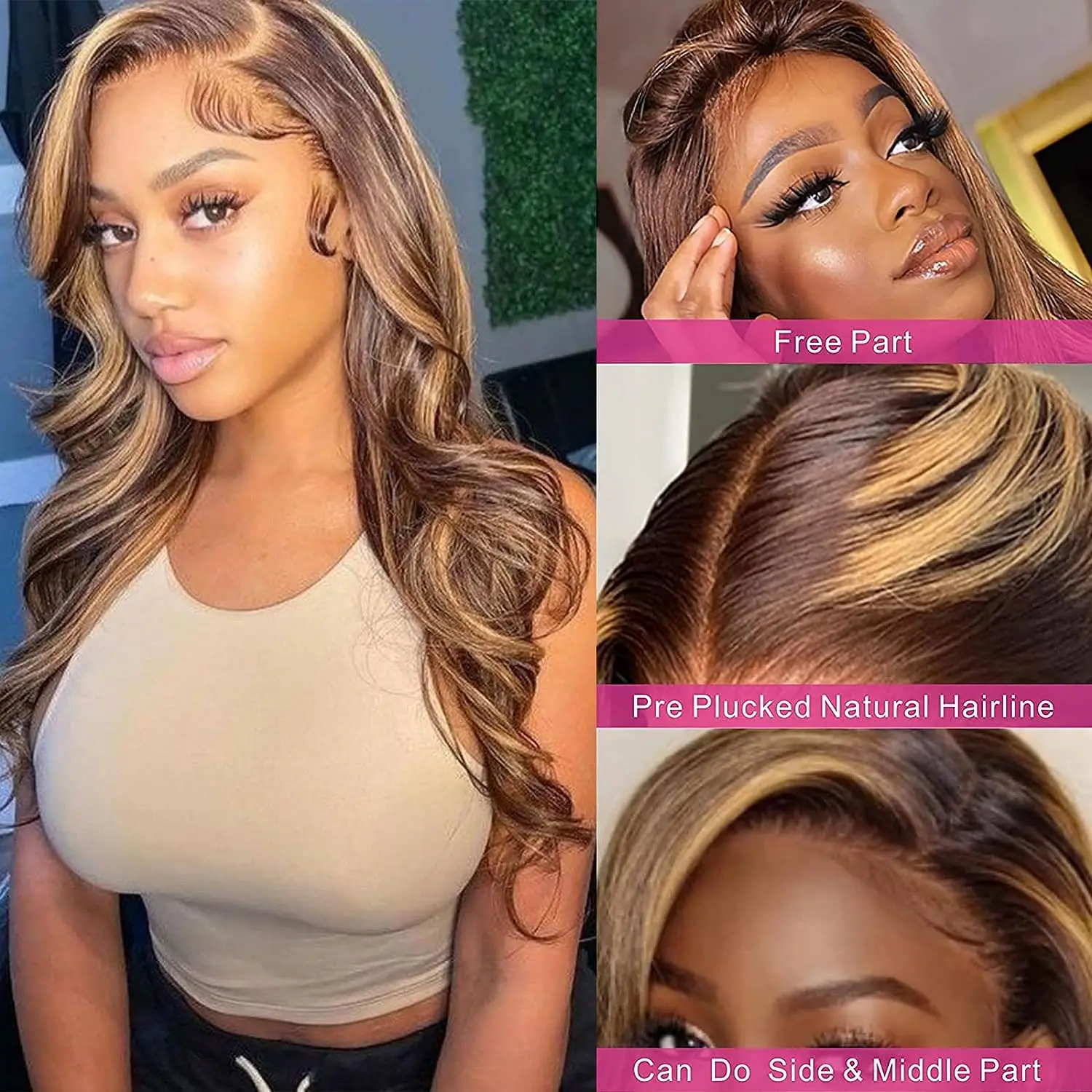 13x4 13x6 Hd Lace Front Wig For Women Body Wave Remy Human Hair P4/27 Piano Ombre Blonde Brown Highlight Glueless Human Hair 13x4 13x6 Hd Lace Front Wig For Women Body Wave Remy Human Hair P4/27 Piano Ombre Blonde Brown Highlight Glueless Human Hair