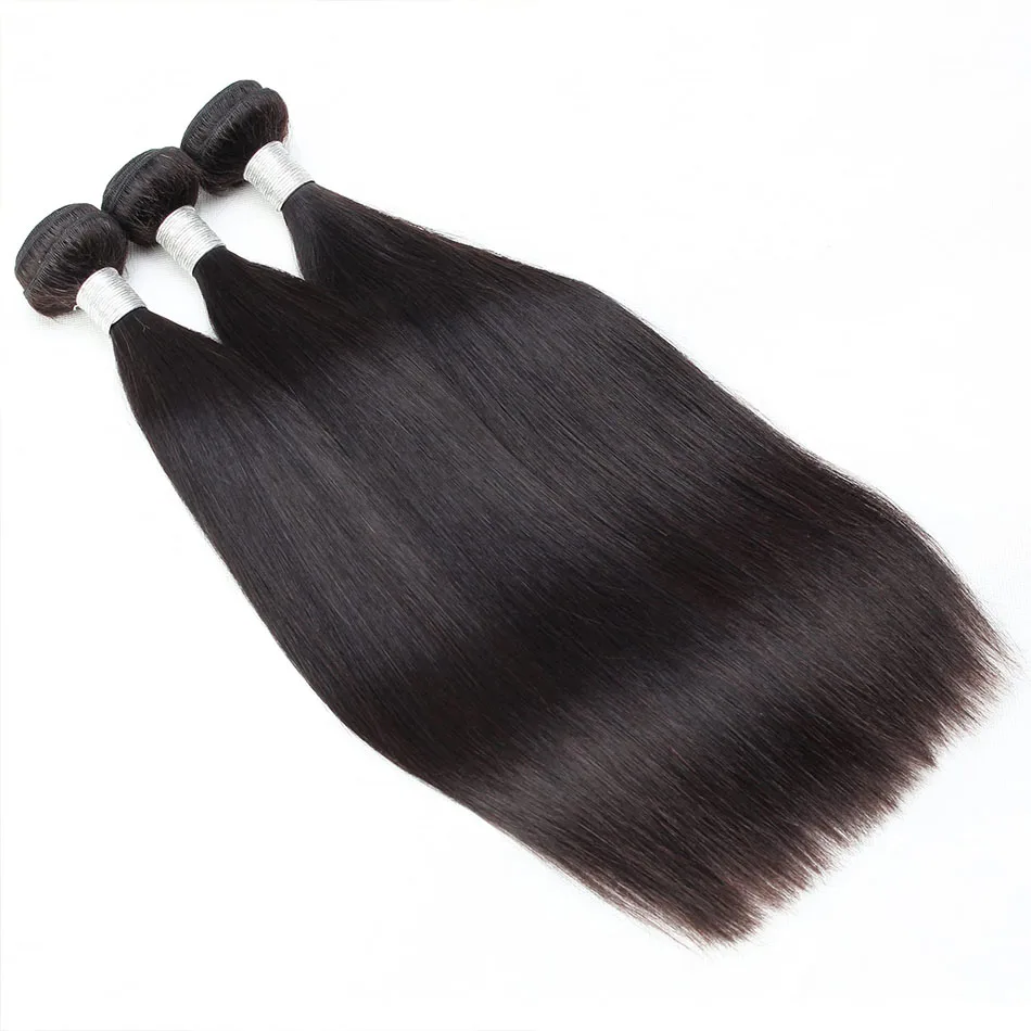 Alternative view of Brazilian Hair Weave Human Hair Bundles 28 30 32 Inch Bone Straight 100% Raw Virgin Remy