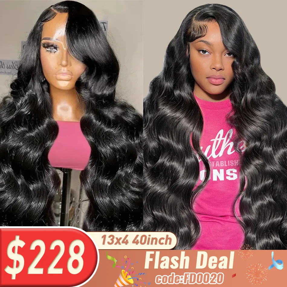 30 40 Inch 13x4 Body Wave Lace Front Human Hair Wig 250 Density Brazilian Remy 13x6 Transparent Hd Lace Frontal Wigs For Women