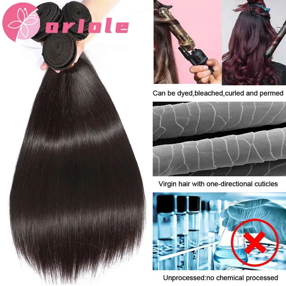 Alternative view of 15A Peruvian Straight Natura Human Hair 8-32 Inch Remy Extensions