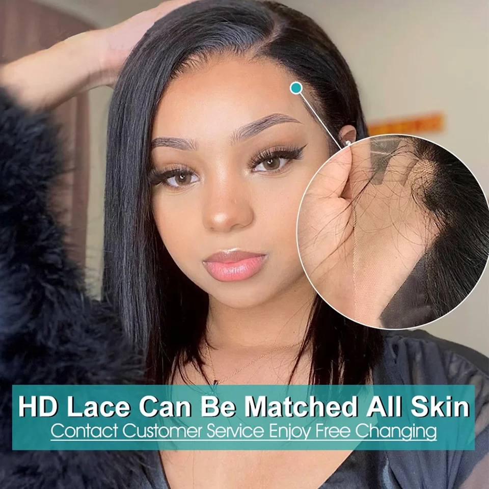 Bone Straight Bob Wig Lace Front Human Hair Wigs For Women Short Bob Wig 13x4 HD Lace Frontal Wig Glueless Wig Human Hair 180% Bone Straight Bob Wig Lace Front Human Hair Wigs For Women Short Bob Wig 13x4 HD Lace Frontal Wig Glueless Wig Human Hair 180%