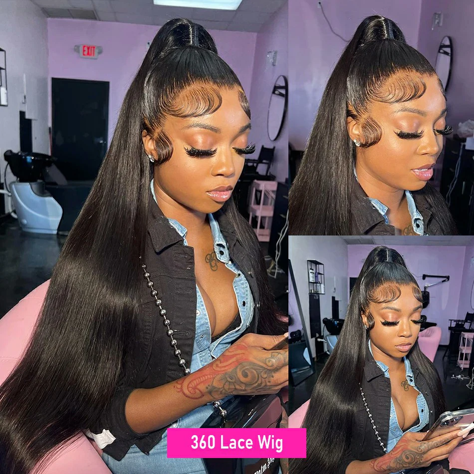 360 Full Lace Wig 13X4 Transparent Lace Front Human Hair Wigs For Women 30 36 Inch Brazilian Bone Straight 13x6 Lace Frontal Wig 360 Full Lace Wig 13X4 Transparent Lace Front Human Hair Wigs For Women 30 36 Inch Brazilian Bone Straight 13x6 Lace Frontal Wig