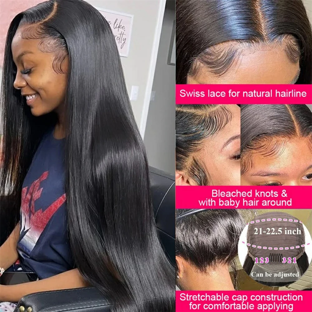 360 Full Lace Wig 13X4 Transparent Lace Front Human Hair Wigs For Women 30 36 Inch Brazilian Bone Straight 13x6 Lace Frontal Wig 360 Full Lace Wig 13X4 Transparent Lace Front Human Hair Wigs For Women 30 36 Inch Brazilian Bone Straight 13x6 Lace Frontal Wig