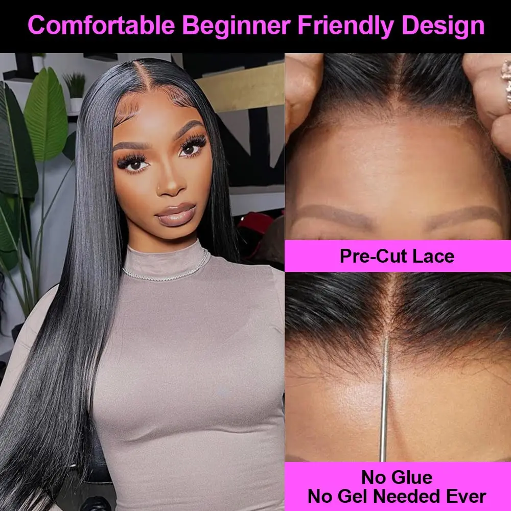 Glueless Straight Lace Wig 13x4 Lace Front Wigs Pre-Cut Lace Human Hair Wigs Ready To Wear 6x4 5x5 Hd Lace Closure Wig Glueless Straight Lace Wig 13x4 Lace Front Wigs Pre-Cut Lace Human Hair Wigs Ready To Wear 6x4 5x5 Hd Lace Closure Wig