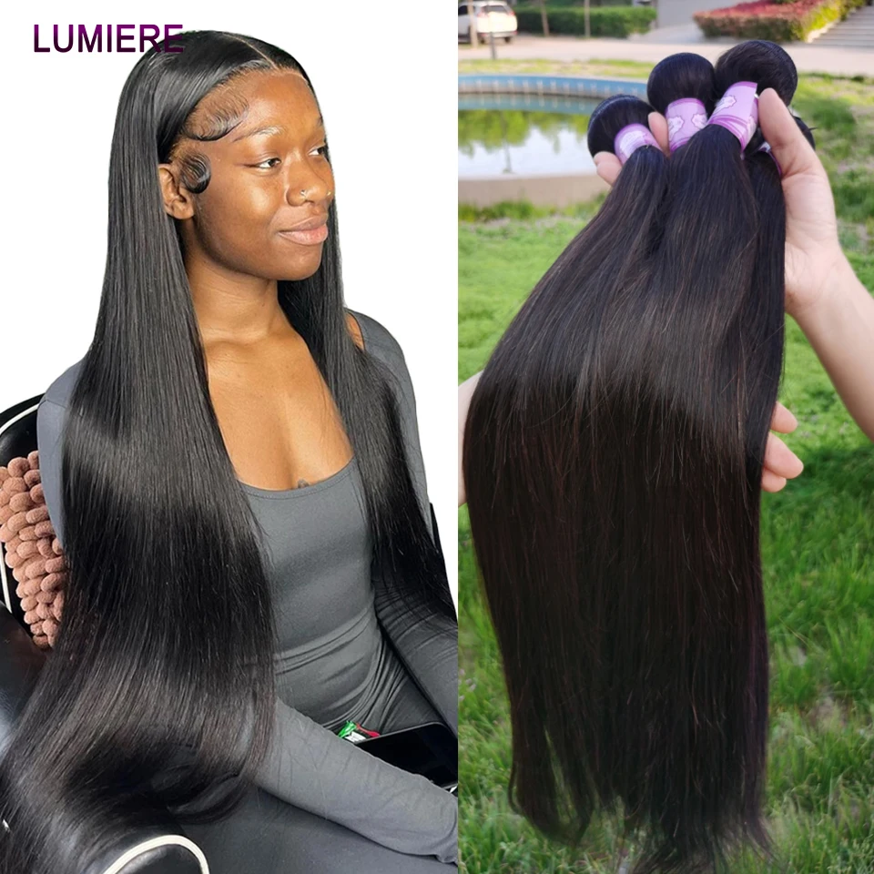 32 40inch Bone Straight Human Hair 1/3/4 Bundles Deal Brazilian Deep Raw Virgin Human hair Weave Hair Extensions 12A Wholesale 32 40inch Bone Straight Human Hair 1/3/4 Bundles Deal Brazilian Deep Raw Virgin Human hair Weave Hair Extensions 12A Wholesale