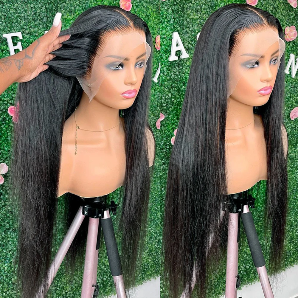 Alternative view of Transparent Bone Straight Frontal Wig Human Hair 360 HD Full Lace Wig  Bone Straight 13x4 Lace Front Human Hair Wigs For Women