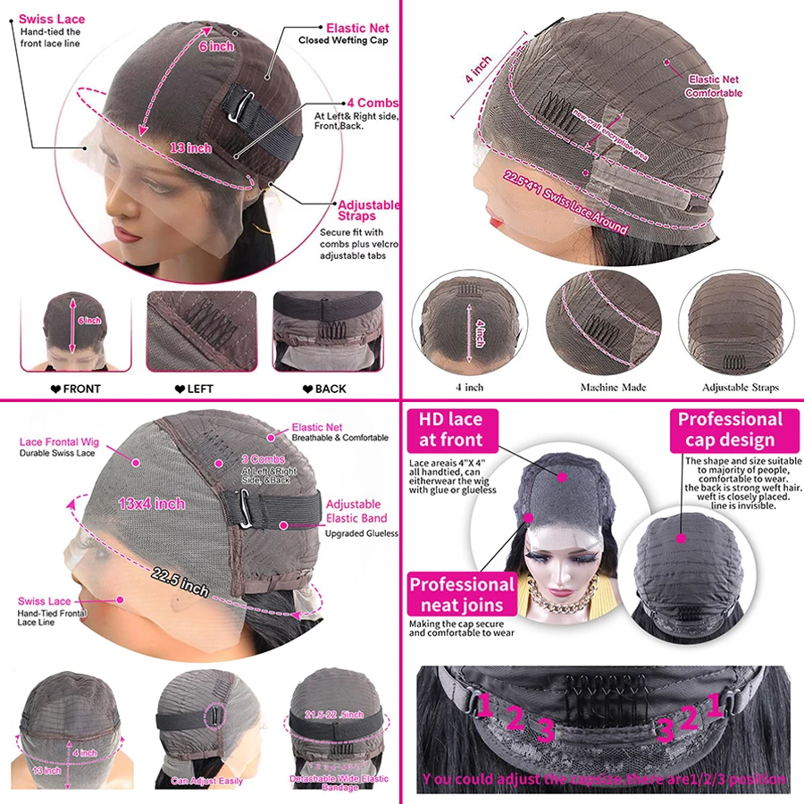 HD Transparent 360 Lace Frontal Wig 4x4 Lace Closure Wig Straight 13x6 Lace Front Human Hair Wigs For Black Women 30 32 34Inches HD Transparent 360 Lace Frontal Wig 4x4 Lace Closure Wig Straight 13x6 Lace Front Human Hair Wigs For Black Women 30 32 34Inches