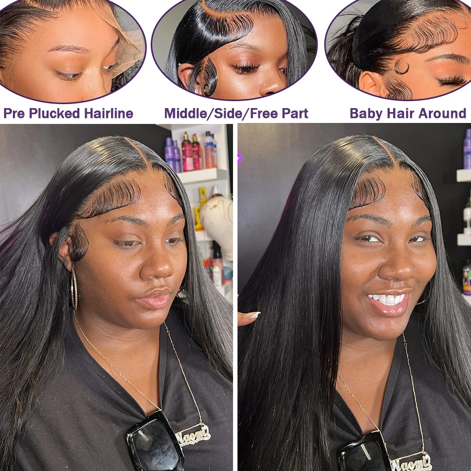 HD Transparent 360 Lace Frontal Wig 4x4 Lace Closure Wig Straight 13x6 Lace Front Human Hair Wigs For Black Women 30 32 34Inches HD Transparent 360 Lace Frontal Wig 4x4 Lace Closure Wig Straight 13x6 Lace Front Human Hair Wigs For Black Women 30 32 34Inches