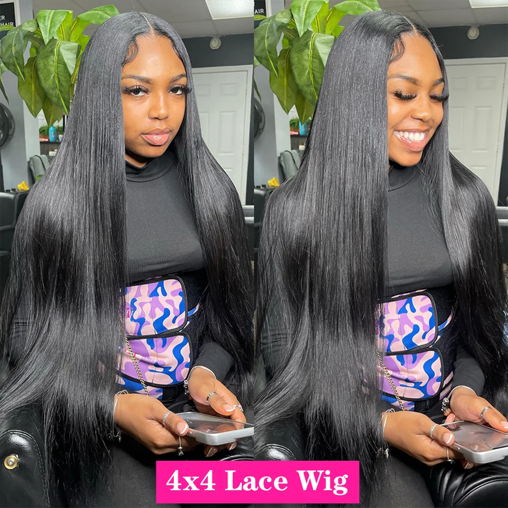 HD Transparent 360 Lace Frontal Wig 4x4 Lace Closure Wig Straight 13x6 Lace Front Human Hair Wigs For Black Women 30 32 34Inches HD Transparent 360 Lace Frontal Wig 4x4 Lace Closure Wig Straight 13x6 Lace Front Human Hair Wigs For Black Women 30 32 34Inches