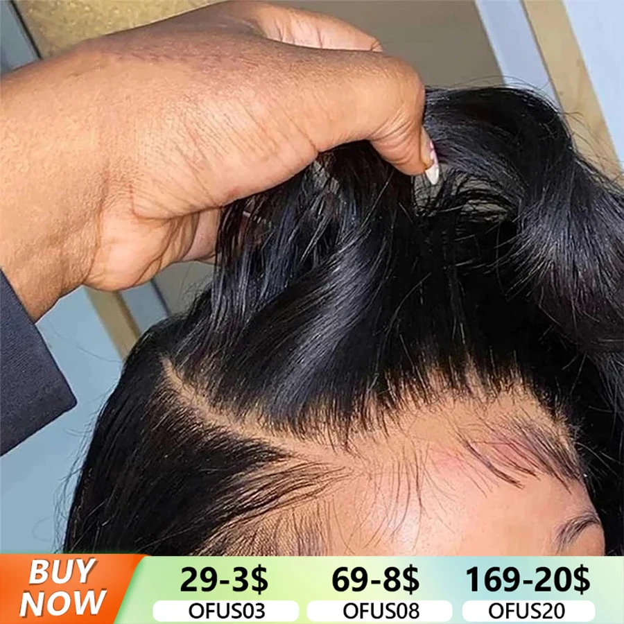 HD Transparent 360 Lace Frontal Wig 4x4 Lace Closure Wig Straight 13x6 Lace Front Human Hair Wigs For Black Women 30 32 34Inches