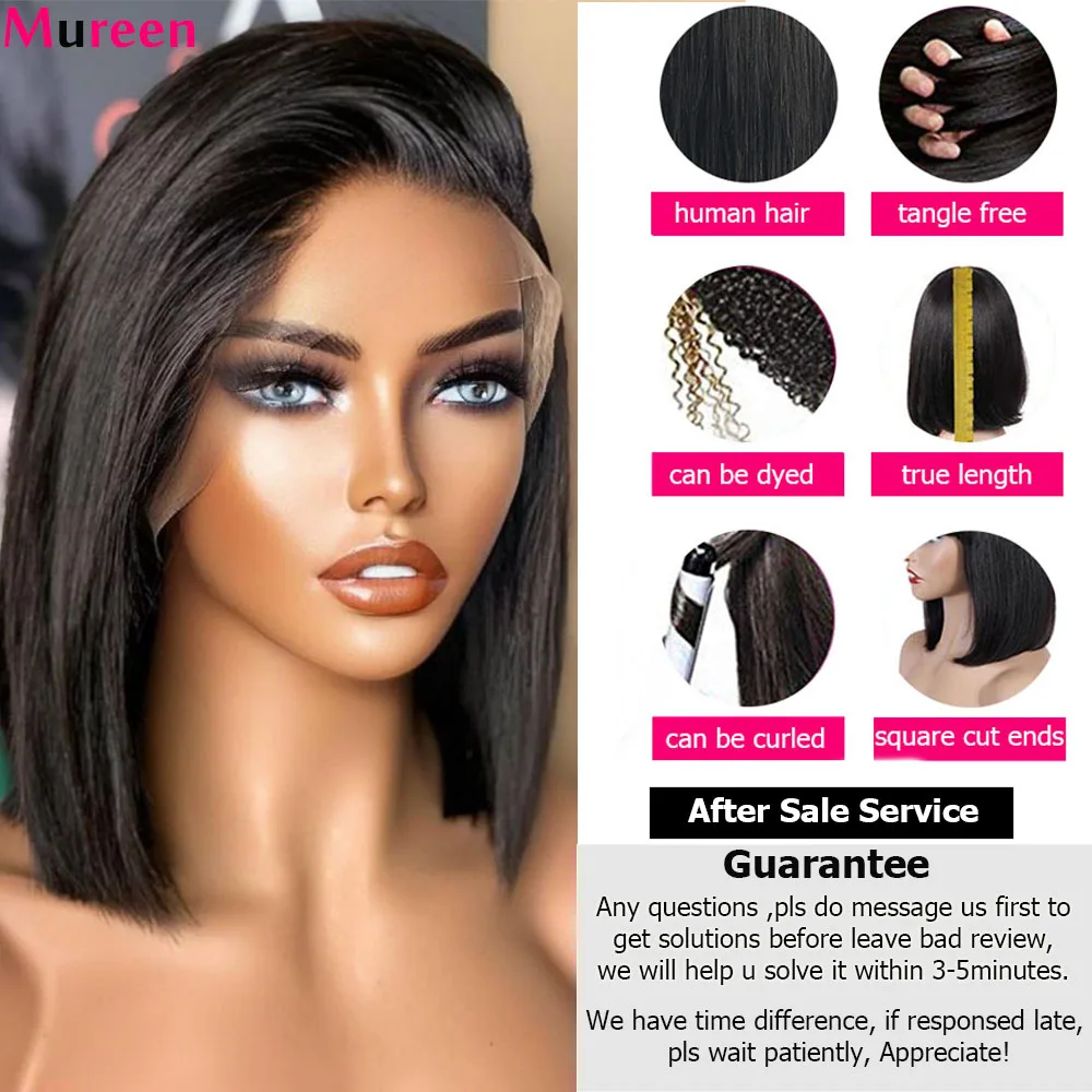 Straight Bob Wig Lace Front Human Hair Wigs For Women HD Transparent Full Lace Frontal Wig Glueless Wig Human Hair - Image 6