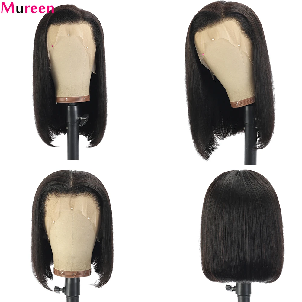 Straight Bob Wig Lace Front Human Hair Wigs For Women HD Transparent Full Lace Frontal Wig Glueless Wig Human Hair - Image 4
