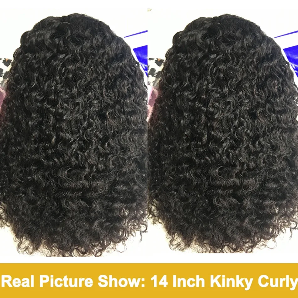 Wear and Go Glueless Wigs Short Bob Wig Human Hair Kinky Curly Upgraded NoGlue 13x4 Lace Frontal Wigs Human Hair for Black Women