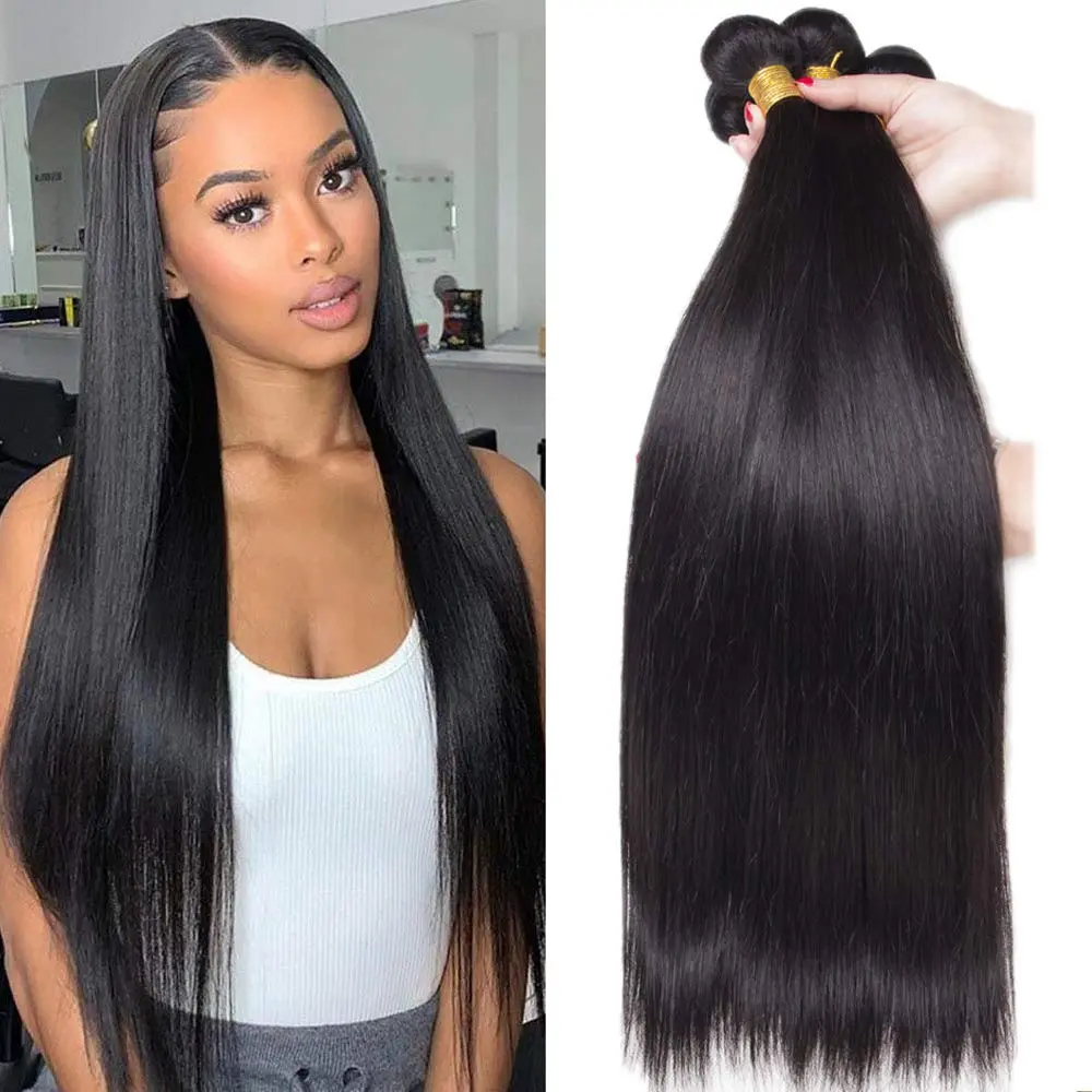 Mayfair Straight Human Hair Bundles 1/3/4 Natural Extensions 8-30 Inch