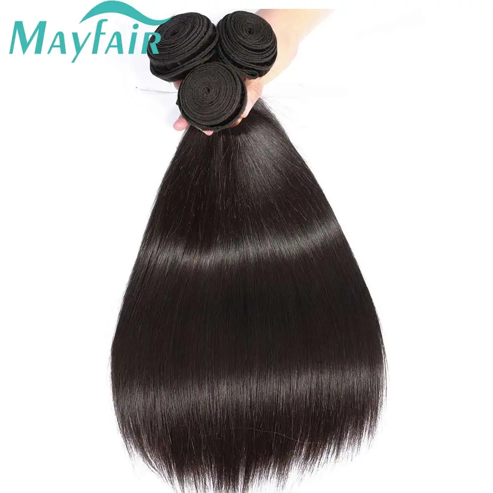 Alternative view of Mayfair Straight Human Hair Bundles 1/3/4 Natural Extensions 8-30 Inch