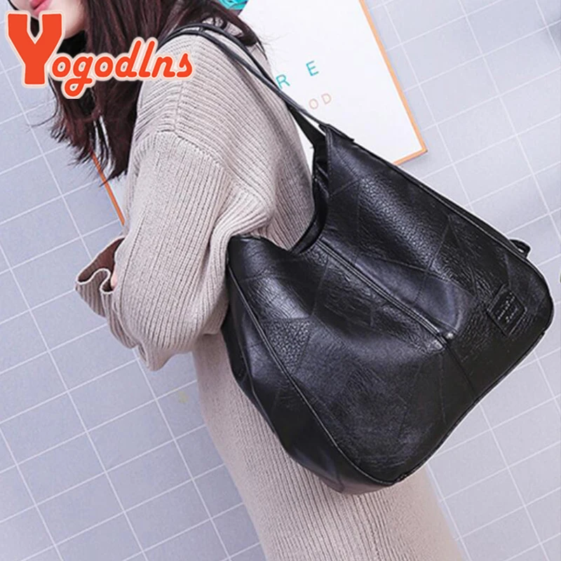 Alternative view of Yogodlns Vintage Women Hand Bag Designers Luxury Handbags Women Shoulder Tote Female Top-handle Bags Fashion Brand