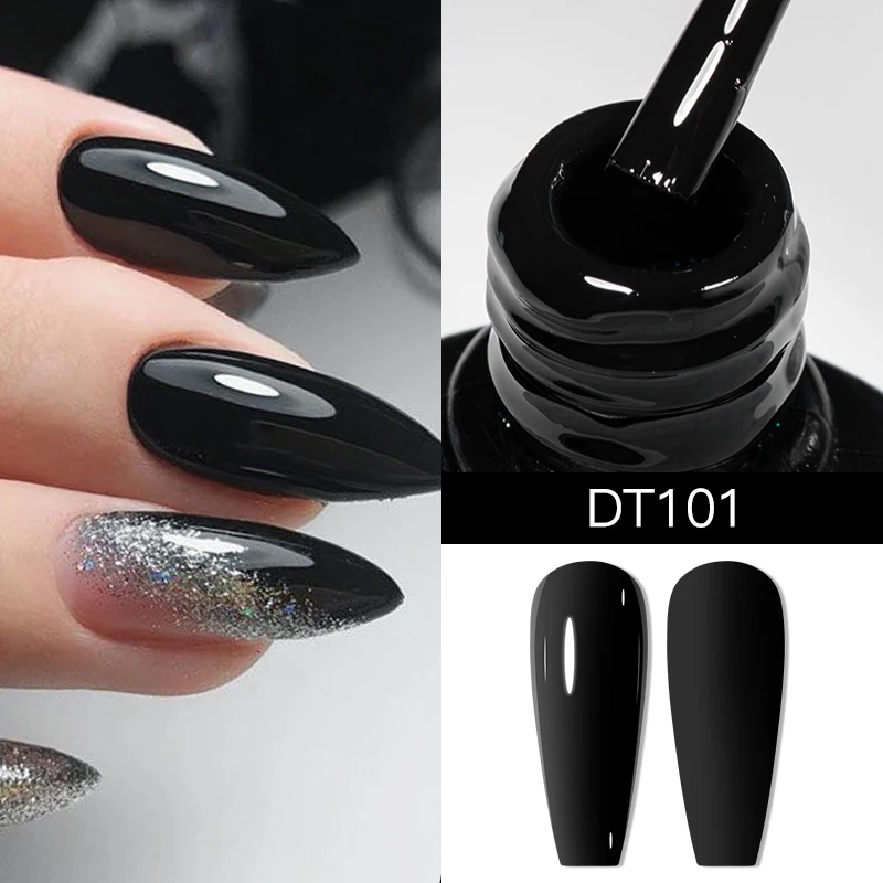 Alternative view of MEET ACROSS 7ml Dark Series Gel Nail Polish Winter Color Semi Permanent UV LED Gel Varnish Soak Off Nail Art Gel Nail Polish