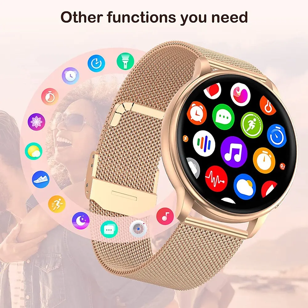 Alternative view of Bluetooth Call Smart Watch Women Custom Dial Steel Watches Men Sports Fitness Tracker Heart Rate Smartwatch For Android IOS G35