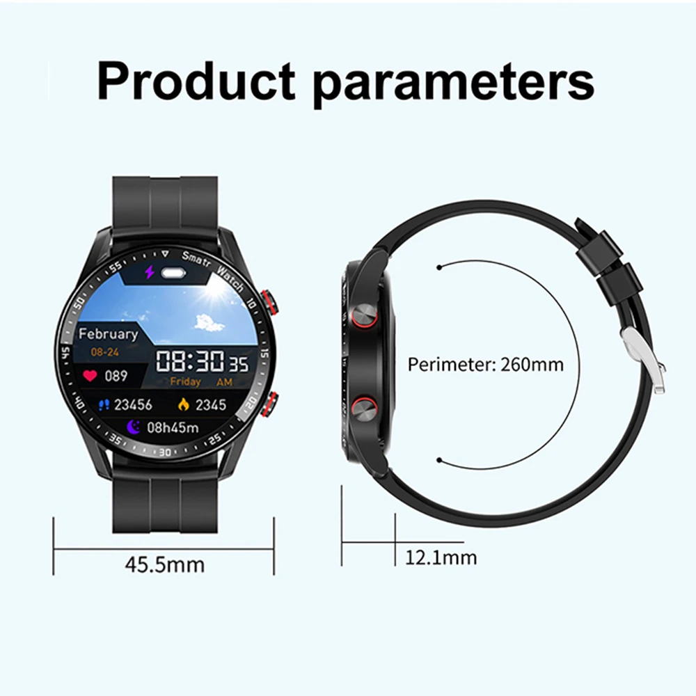 New 2023 ECG+PPG Smart Watch Bluetooth Call Music player Man Watch Sports Waterproof Luxury Smartwatch For Android ios - Image 6