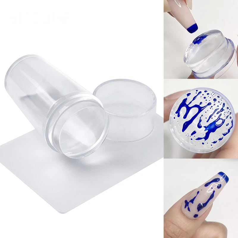 Silicone Transparent Template Seal Stamper Scraper Stamping French Manicure Plate Stamp Stencil Nail Stamp Art Embossing Tools