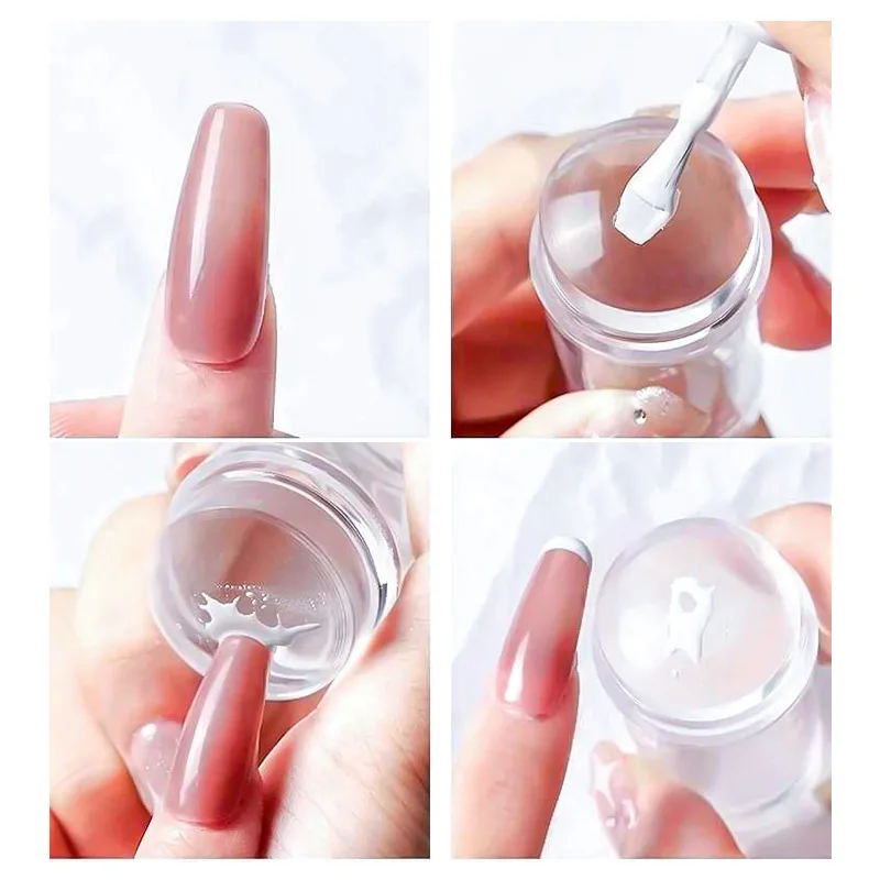Silicone Transparent Template Seal Stamper Scraper Stamping French Manicure Plate Stamp Stencil Nail Stamp Art Embossing Tools