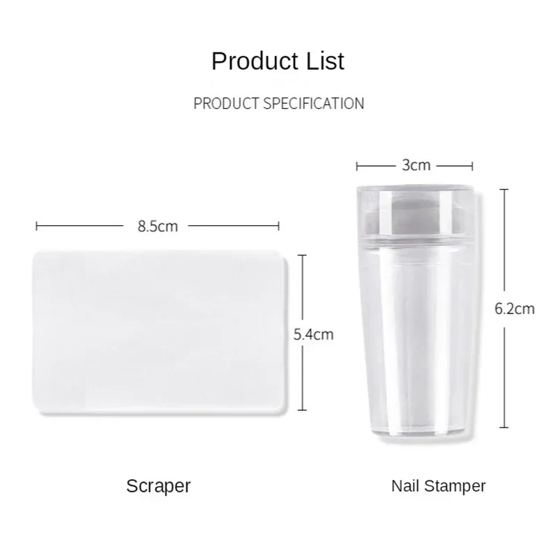 Silicone Transparent Template Seal Stamper Scraper Stamping French Manicure Plate Stamp Stencil Nail Stamp Art Embossing Tools - Image 6