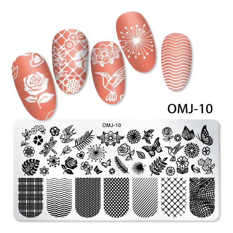 Silicone Transparent Template Seal Stamper Scraper Stamping French Manicure Plate Stamp Stencil Nail Stamp Art Embossing Tools