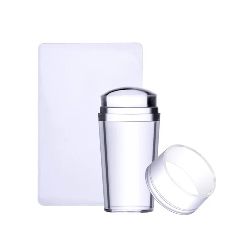 Silicone Transparent Template Seal Stamper Scraper Stamping French Manicure Plate Stamp Stencil Nail Stamp Art Embossing Tools