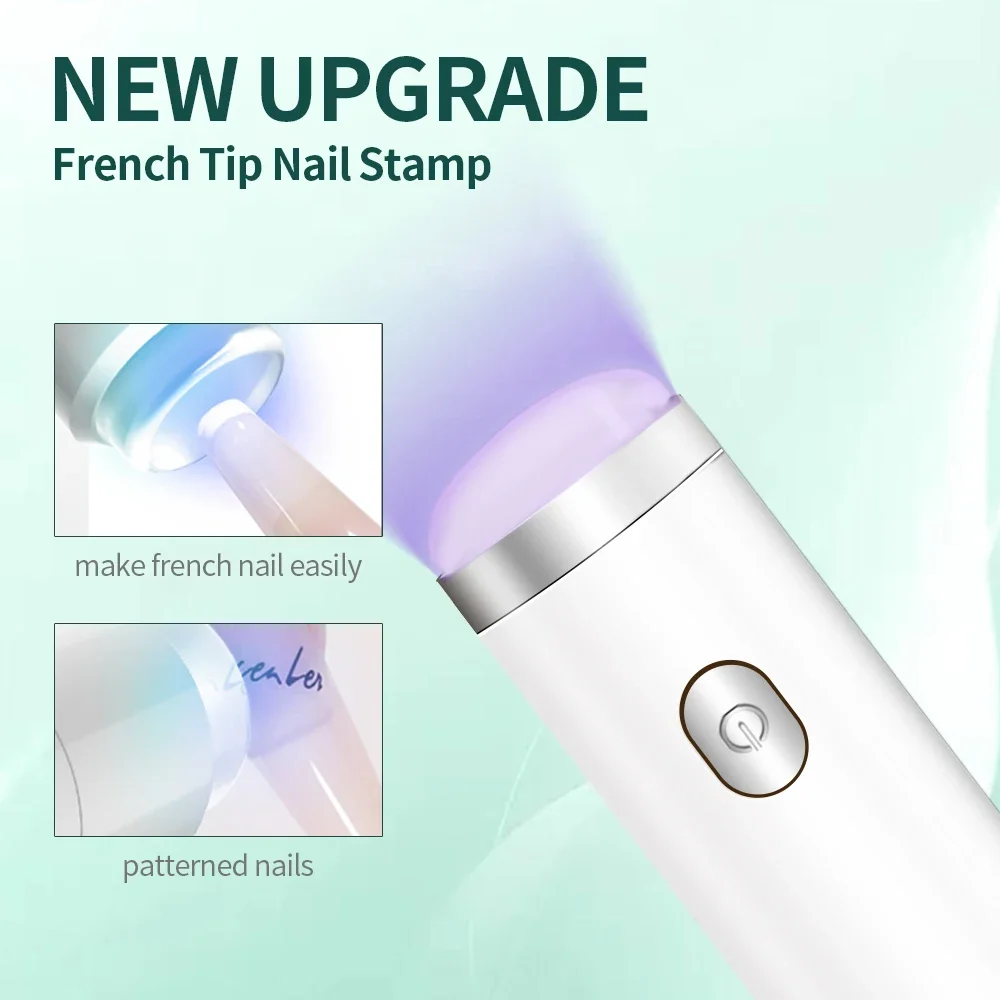 Alternative view of Nailpop UV Light with Stanp Handheld Mini Nail Cure Lamp with Silicone Stamper Nail Dryer Fast Curing for Gel Polish Glue Gel
