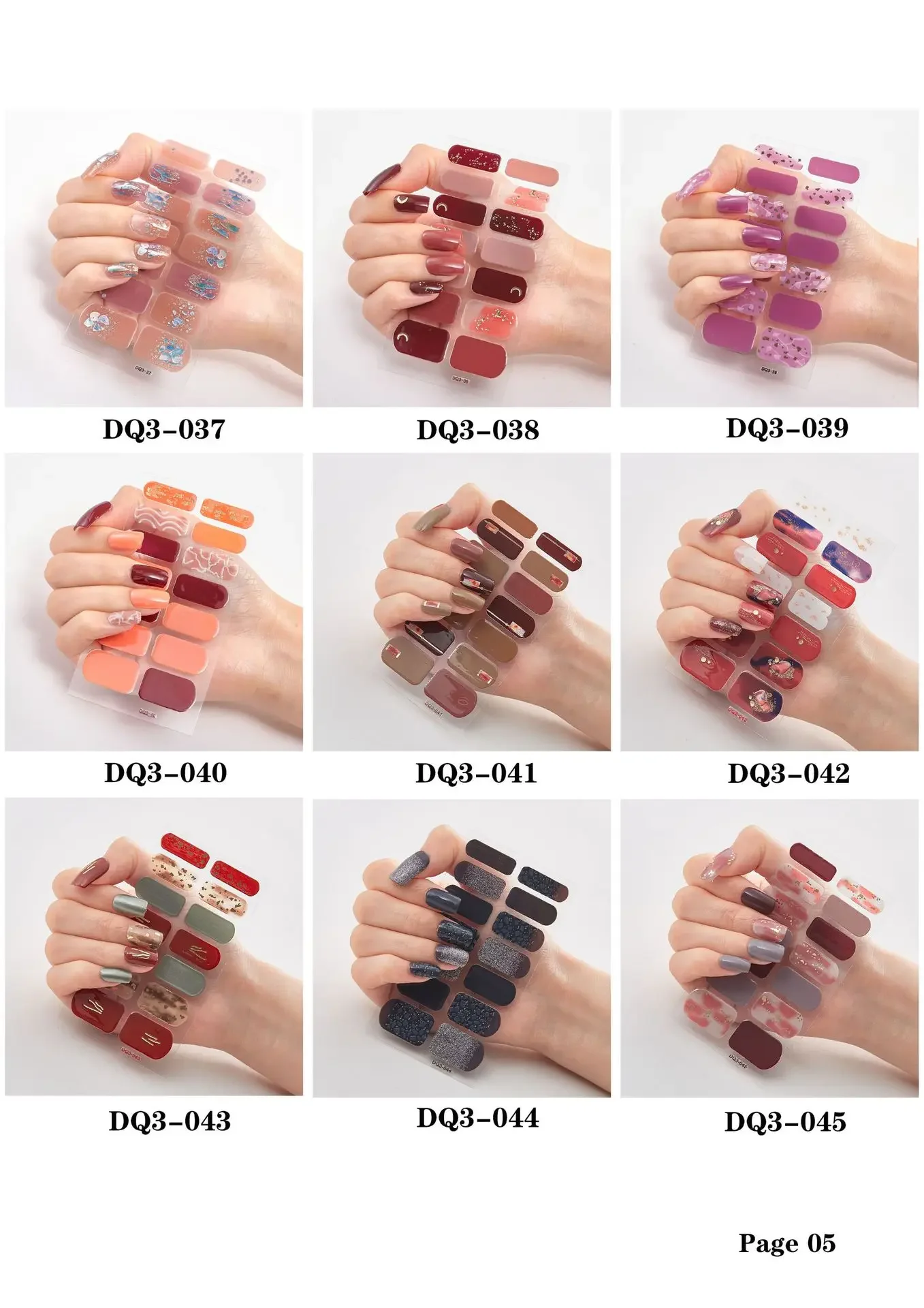 For Women Girls Full Beauty High Quality Stickers For Nails Patterned Nail Stickers Wholesale Supplise Nail Strips Art