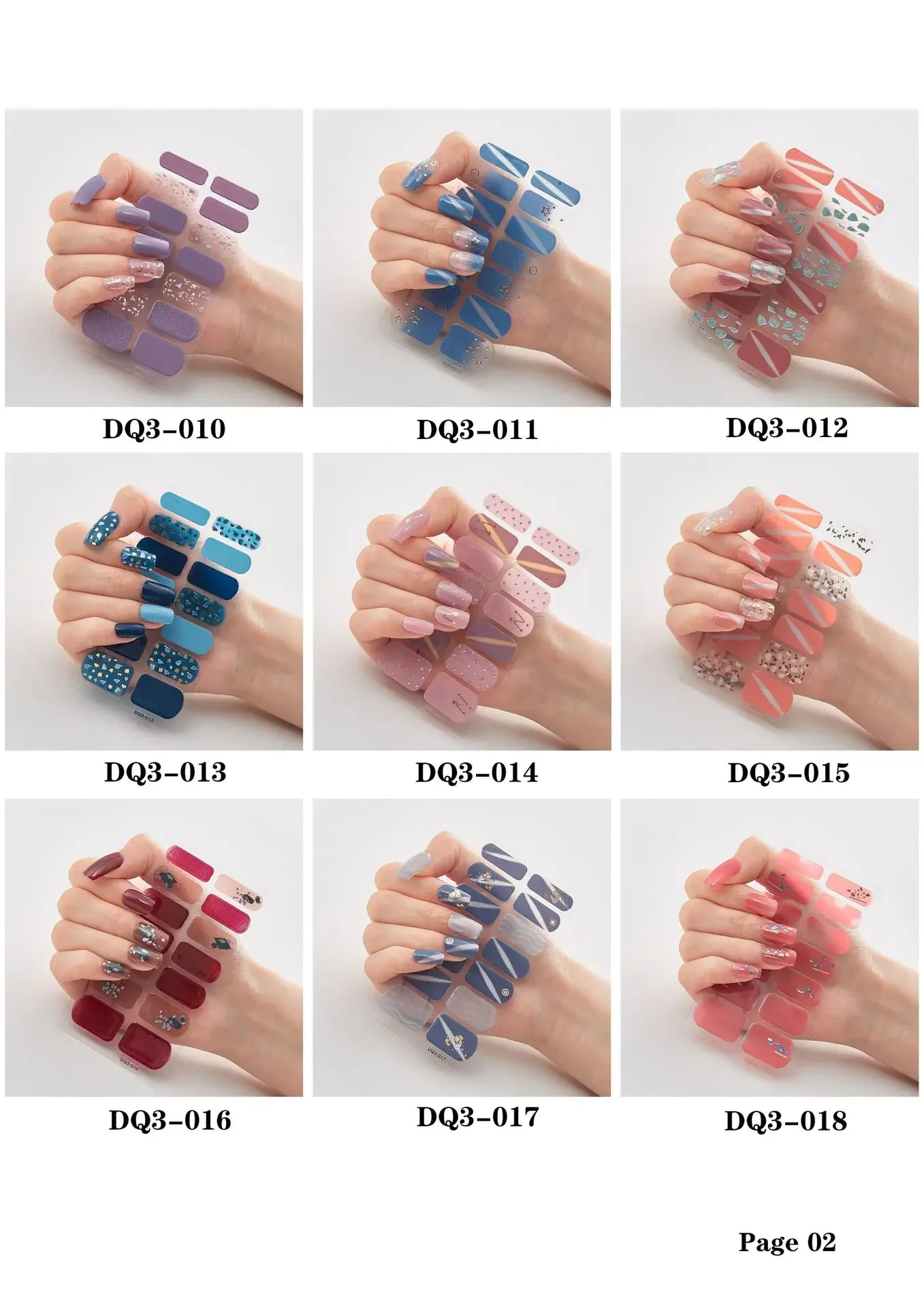 For Women Girls Full Beauty High Quality Stickers For Nails Patterned Nail Stickers Wholesale Supplise Nail Strips Art