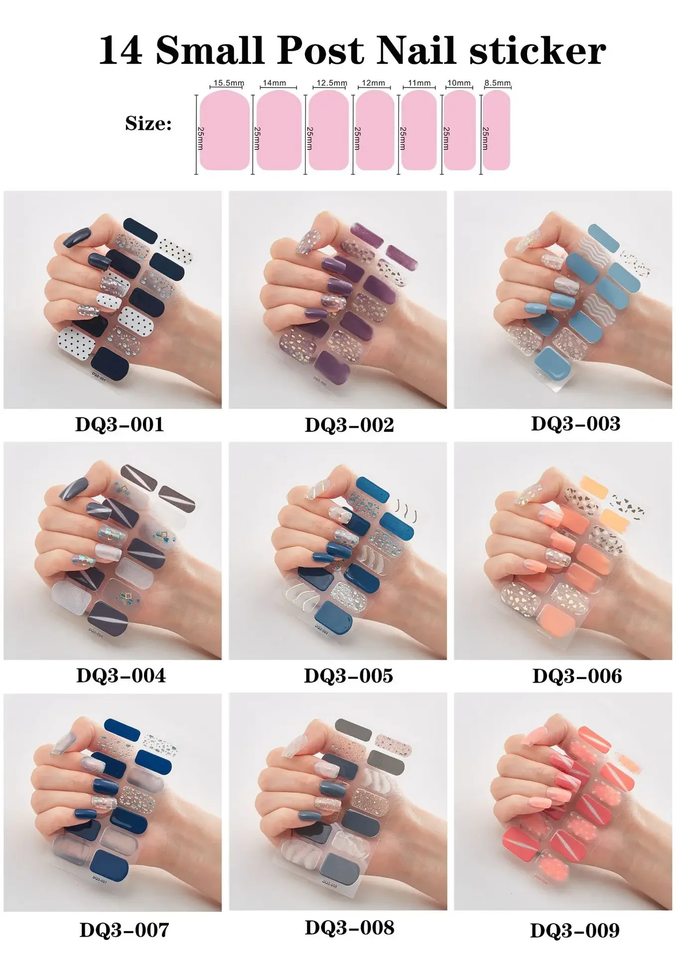 For Women Girls Full Beauty High Quality Stickers For Nails Patterned Nail Stickers Wholesale Supplise Nail Strips Art