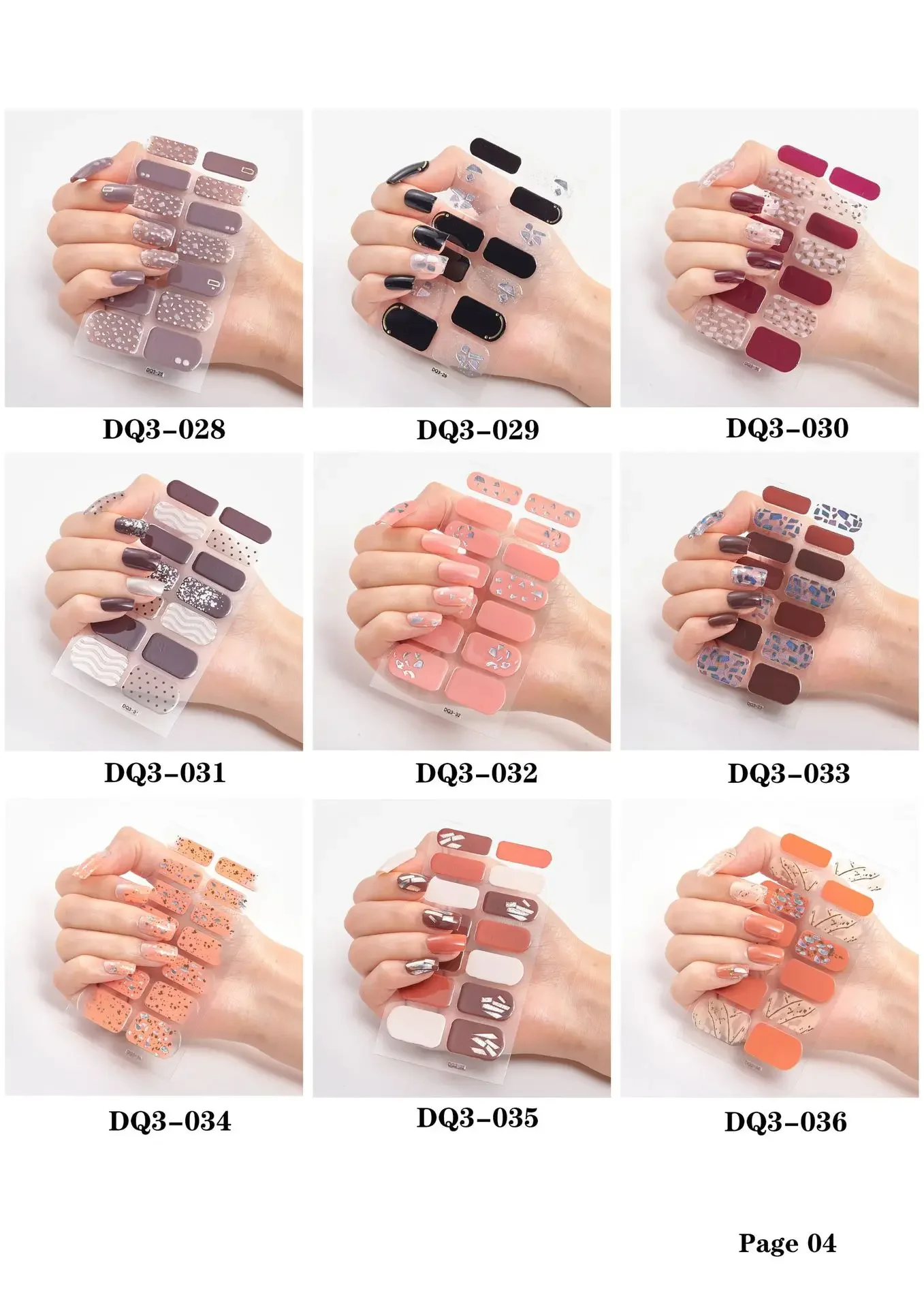 For Women Girls Full Beauty High Quality Stickers For Nails Patterned Nail Stickers Wholesale Supplise Nail Strips Art
