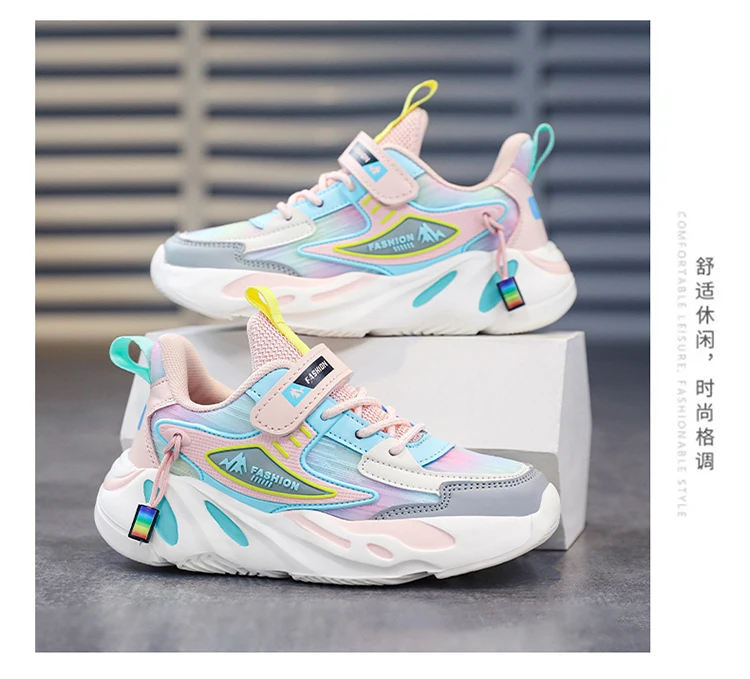 Fashion Children Shoes Girls Sneakers School Sports Summer Mesh Breathable For Kids Tennis Casual Shoes
