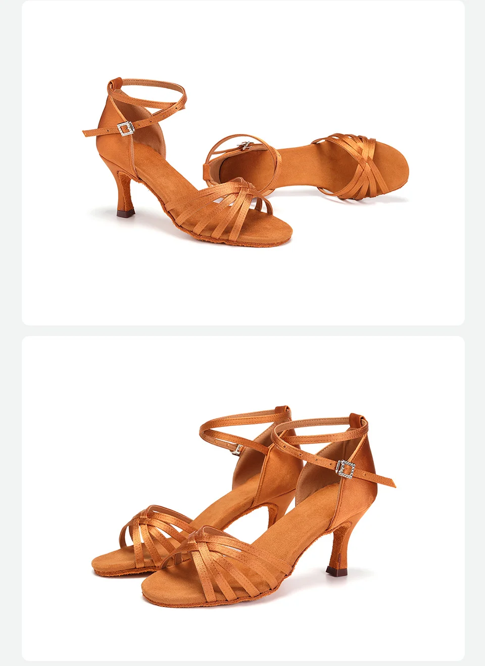 Women Dance Shoes For Girls Ladies Latin Ballroom Dance Shoes Satin Professional Salsa Tango Party Dancing Shoes Training Shoes