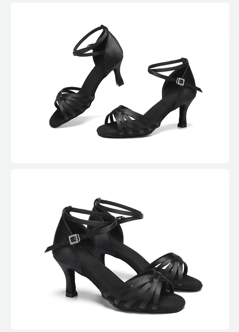 Women Dance Shoes For Girls Ladies Latin Ballroom Dance Shoes Satin Professional Salsa Tango Party Dancing Shoes Training Shoes