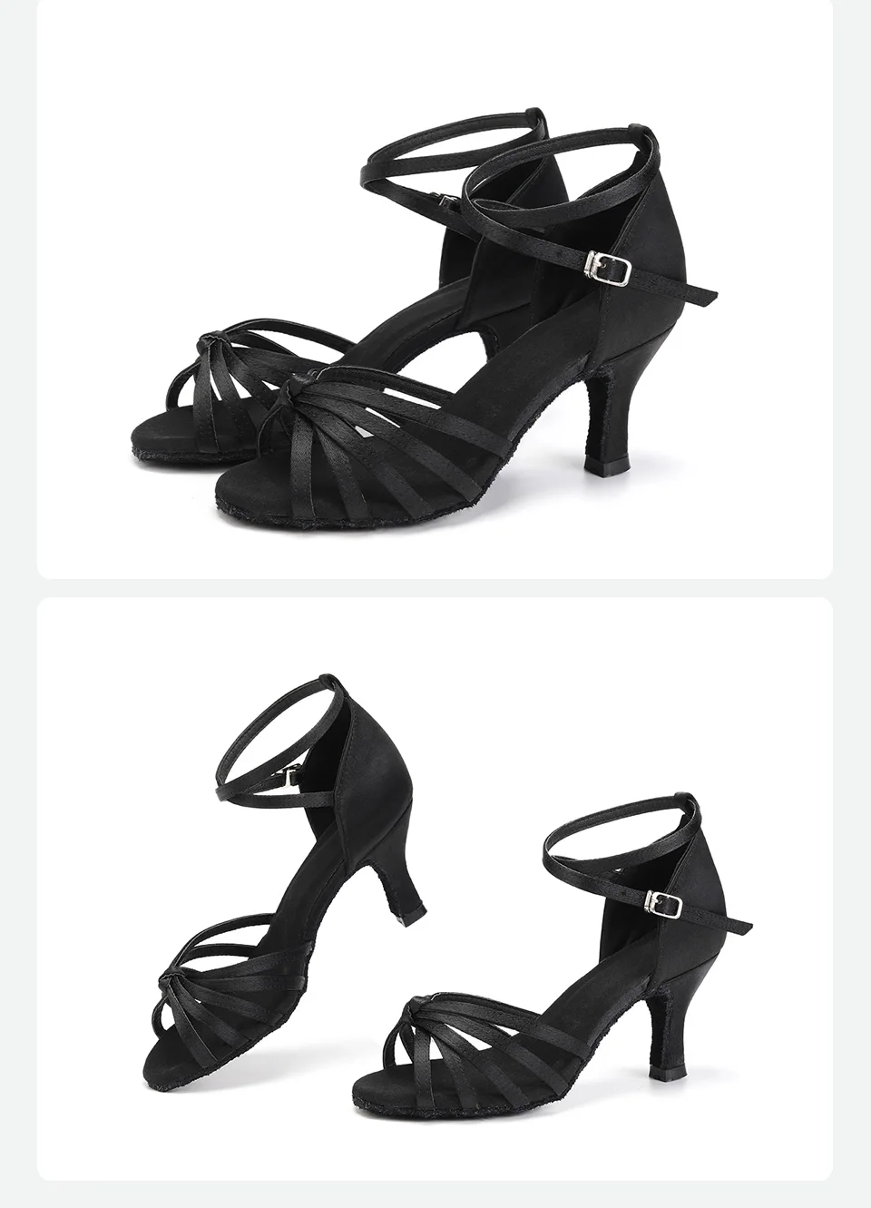 Women Dance Shoes For Girls Ladies Latin Ballroom Dance Shoes Satin Professional Salsa Tango Party Dancing Shoes Training Shoes