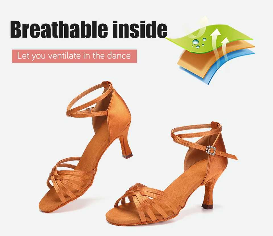 Women Dance Shoes For Girls Ladies Latin Ballroom Dance Shoes Satin Professional Salsa Tango Party Dancing Shoes Training Shoes