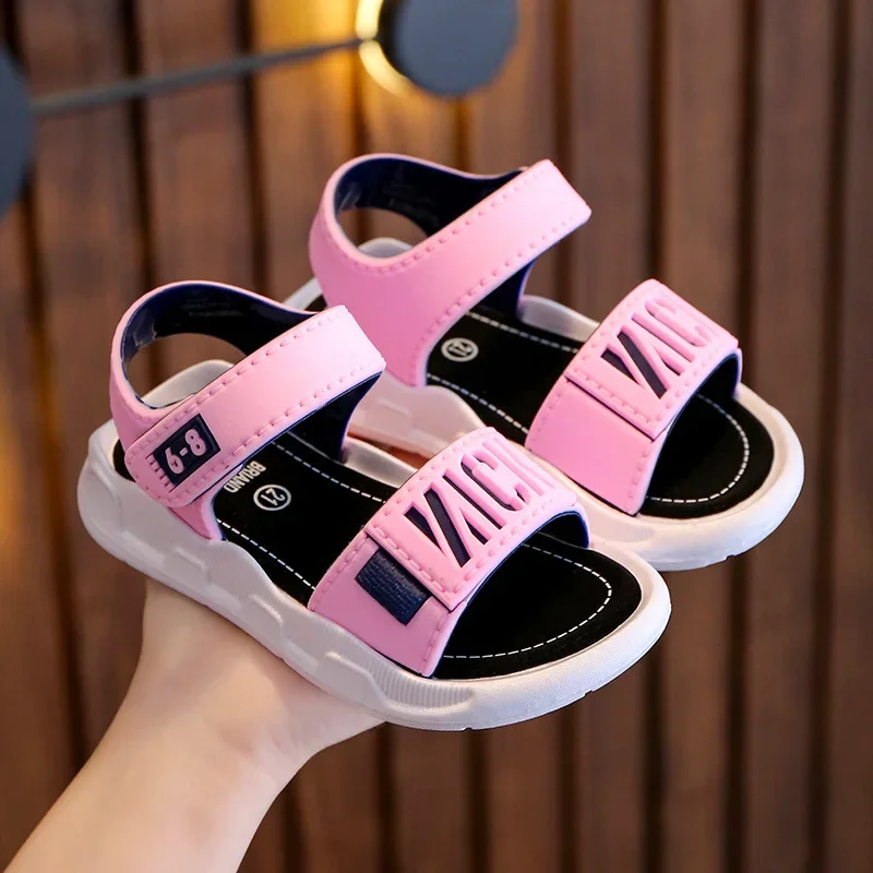 Alternative view of Children Sandals Students Non-slip Shoes Simple Generous Boys Girls Sandals Wear and Off Easy Soft Bottom Kids Casual Footwear