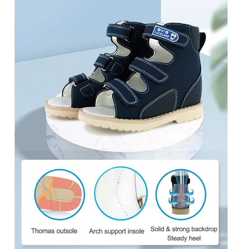Alternative view of Children Sandals Summer Kids Boys Orthopedic Arch Support Shoes Girls Toddler Leather Flatfeet Footwear 2To 12Years Age