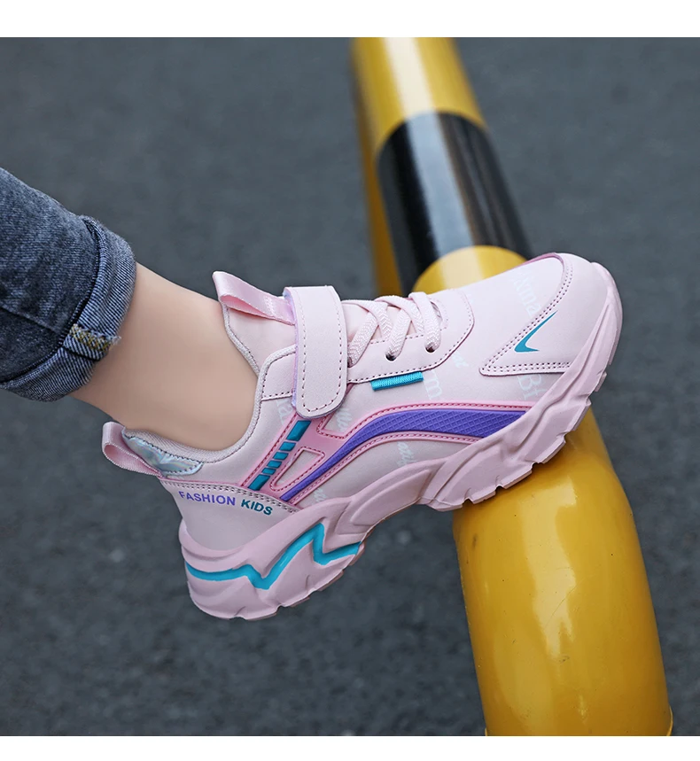 Kids Casual Boys Shoes Soft Sole Kids Shoes Non-slip Sneakers Shoes Outdoor Student's Children Pink Girls Sport Walking Footwear
