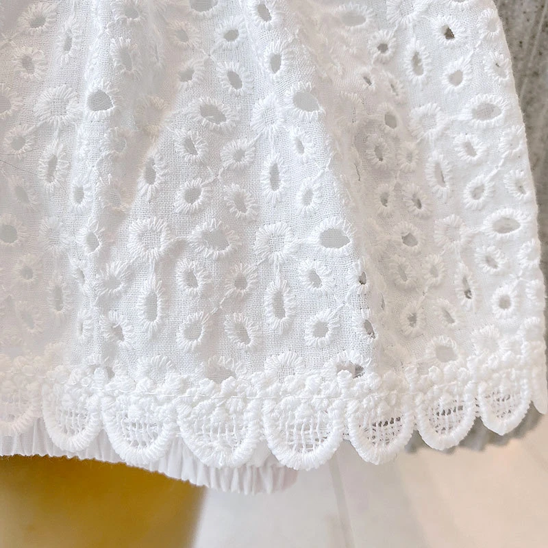 Girls 2024 Summer Clothing Sets Hollow Lace Suit Baby Casual Sleeveless T-shirt+Shorts Kids Clothing Sets Baby Clothes Outfits Girls 2024 Summer Clothing Sets Hollow Lace Suit Baby Casual Sleeveless T-shirt+Shorts Kids Clothing Sets Baby Clothes Outfits
