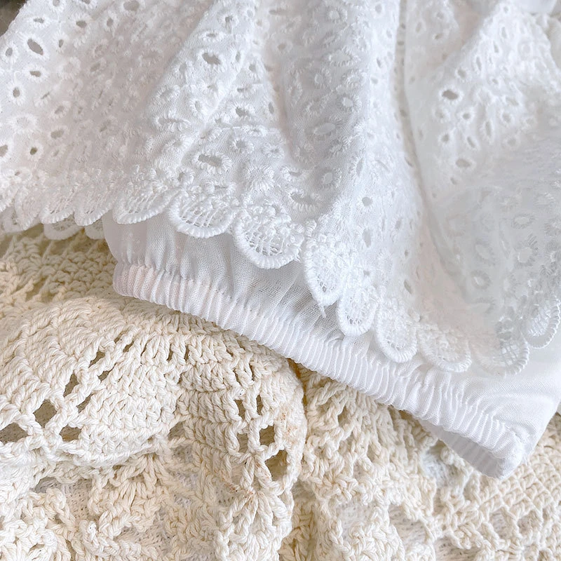 Girls 2024 Summer Clothing Sets Hollow Lace Suit Baby Casual Sleeveless T-shirt+Shorts Kids Clothing Sets Baby Clothes Outfits Girls 2024 Summer Clothing Sets Hollow Lace Suit Baby Casual Sleeveless T-shirt+Shorts Kids Clothing Sets Baby Clothes Outfits