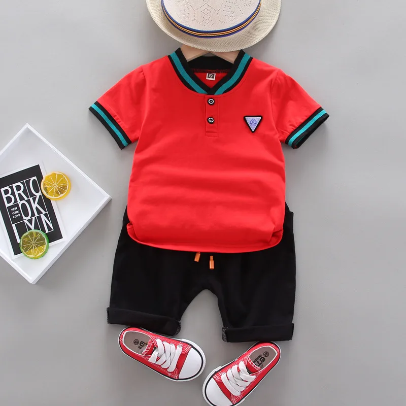 Alternative view of Summer Cotton baby boys Short-sleeved Suits Fashion toddlers girls Polo Clothing suits Casual