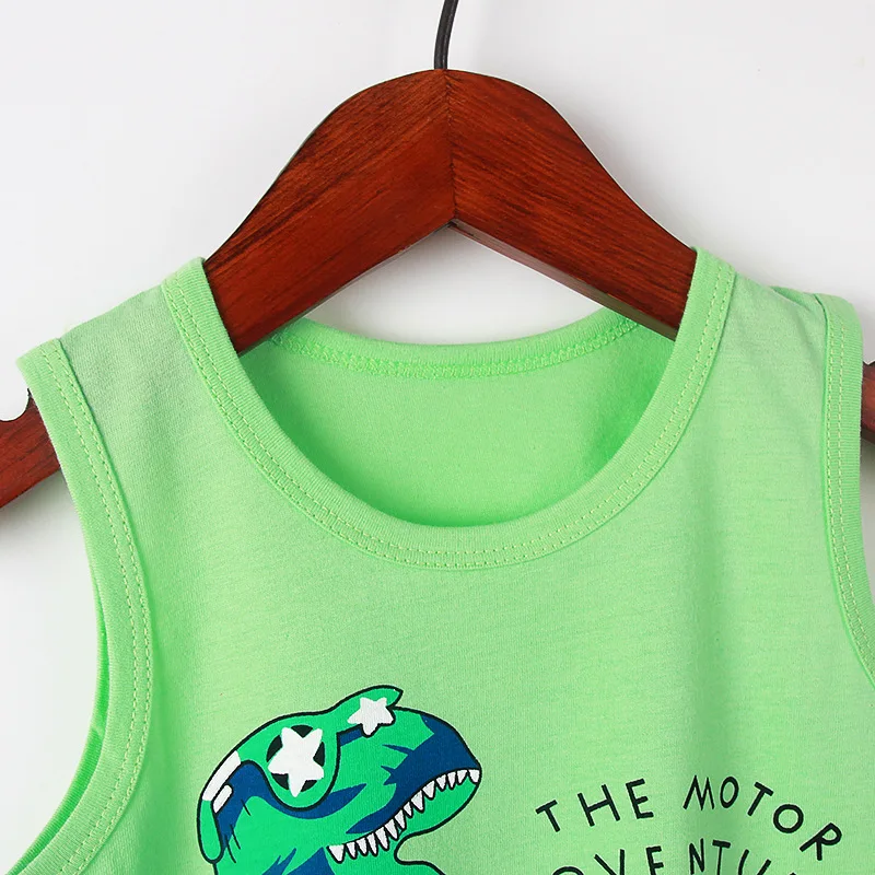 Little maven Baby Boys Outfits Green Dinosaur Summer Clothes Sets Baby Boys 2pcs Clothing Sets Sleeveless Vest Suit for Boy Little maven Baby Boys Outfits Green Dinosaur Summer Clothes Sets Baby Boys 2pcs Clothing Sets Sleeveless Vest Suit for Boy