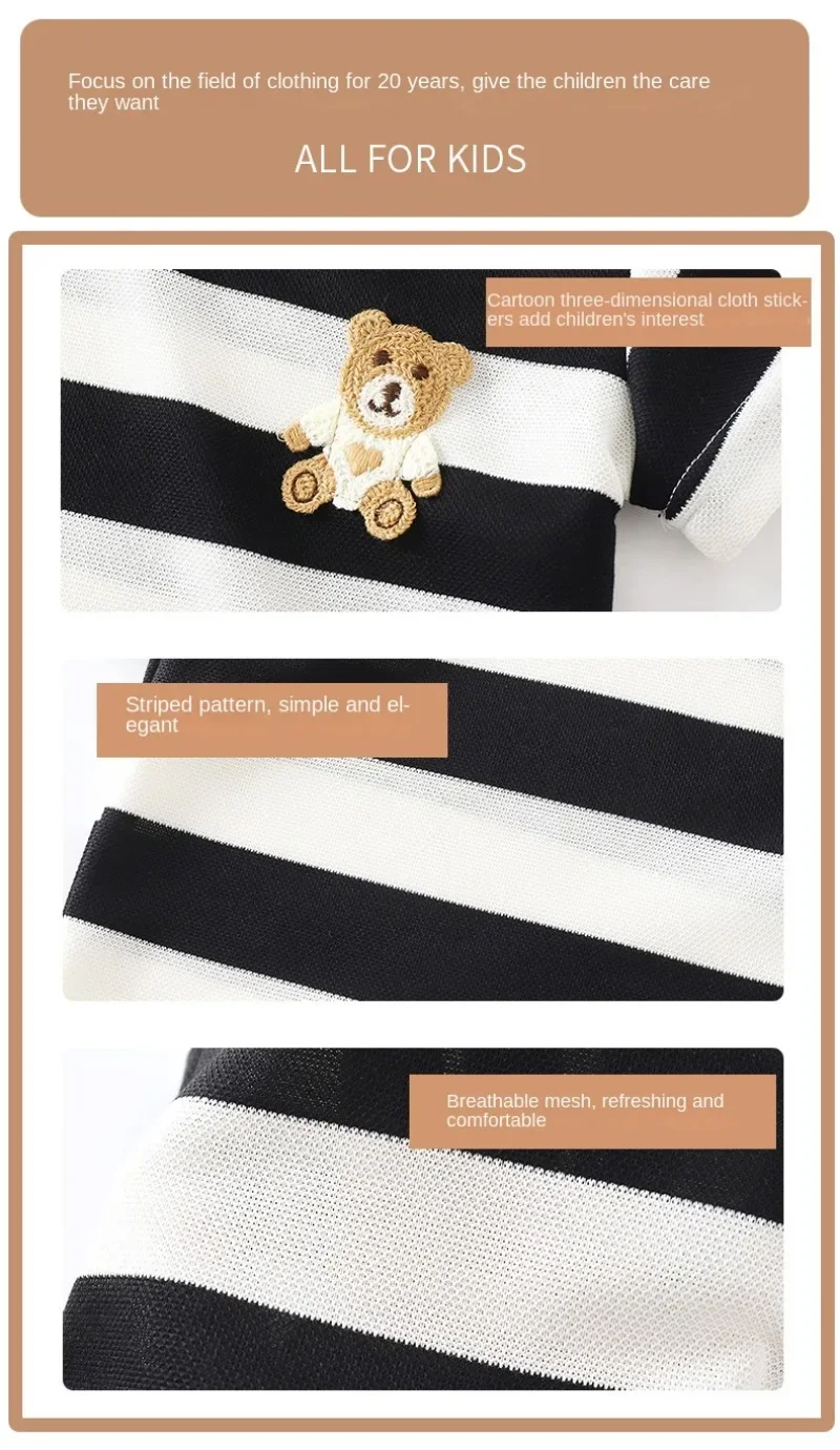Summer Children Sets Boys Girls Short-sleeved Striped T-shirt +Shorts Set Babies Fashion Round Neck Tracksuits Kids Suits