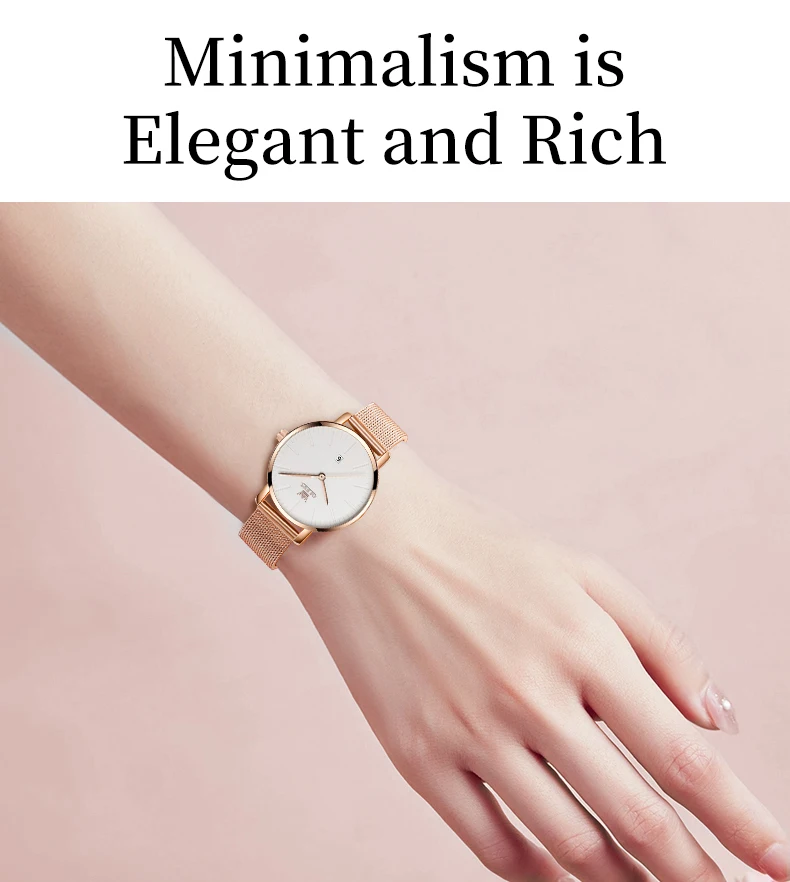 OLEVS Luxury Fashion Watch for Women Rose Gold Waterproof Quartz Ladies Wristwatch Original Simple Women's Watches Montre Femme