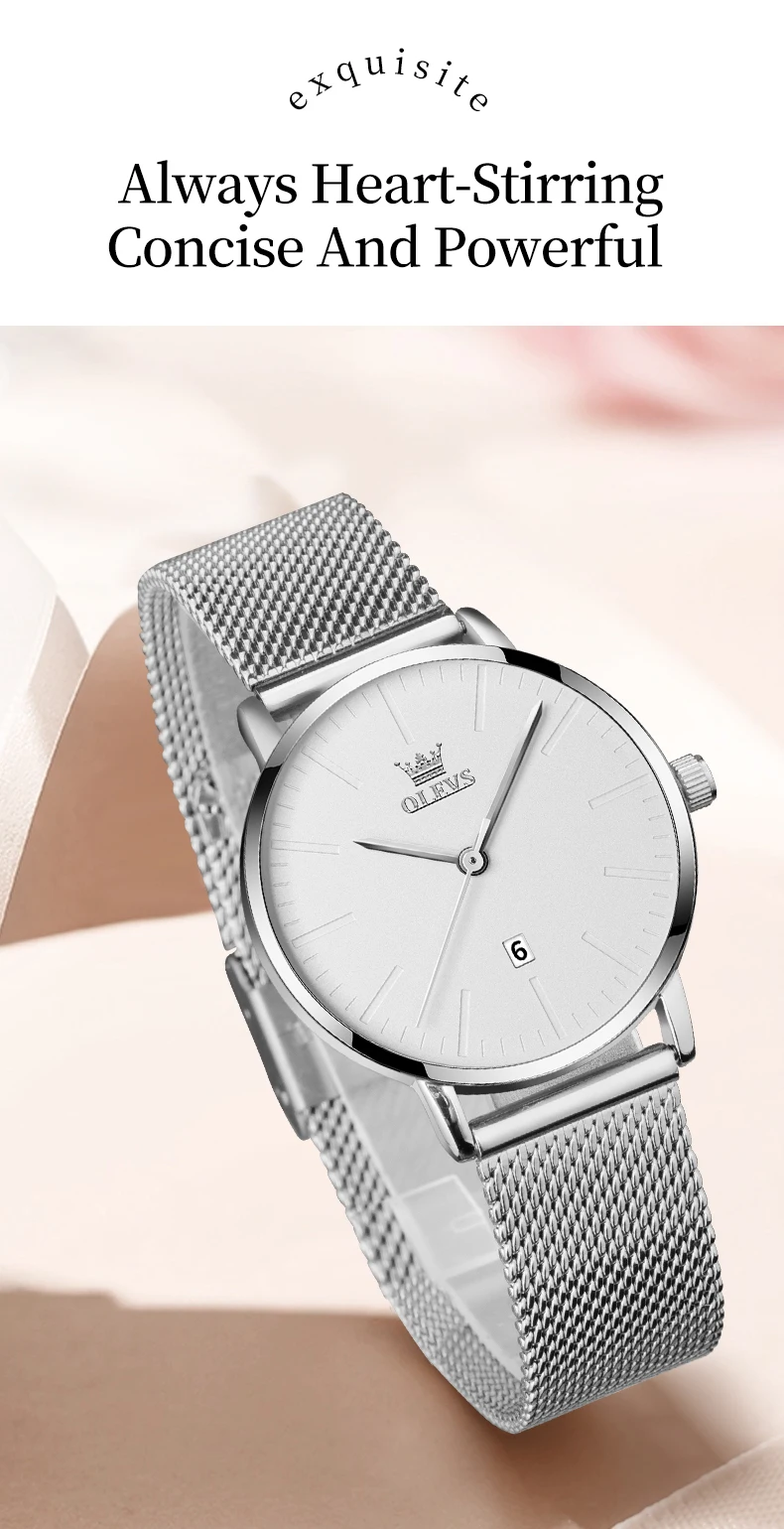 OLEVS Luxury Fashion Watch for Women Rose Gold Waterproof Quartz Ladies Wristwatch Original Simple Women's Watches Montre Femme