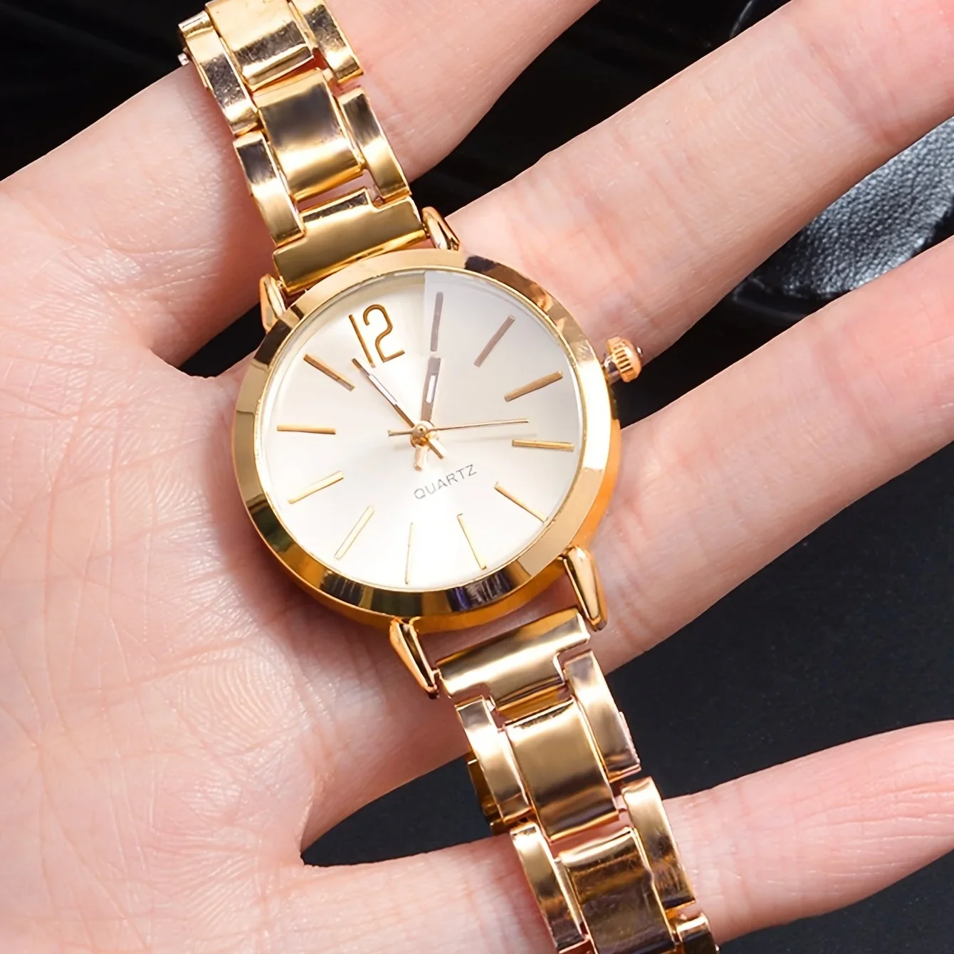 Alternative view of Ladies Fashion Simple Digital Alloy With Quartz Watch LOVE Bracelet 2pcs Set